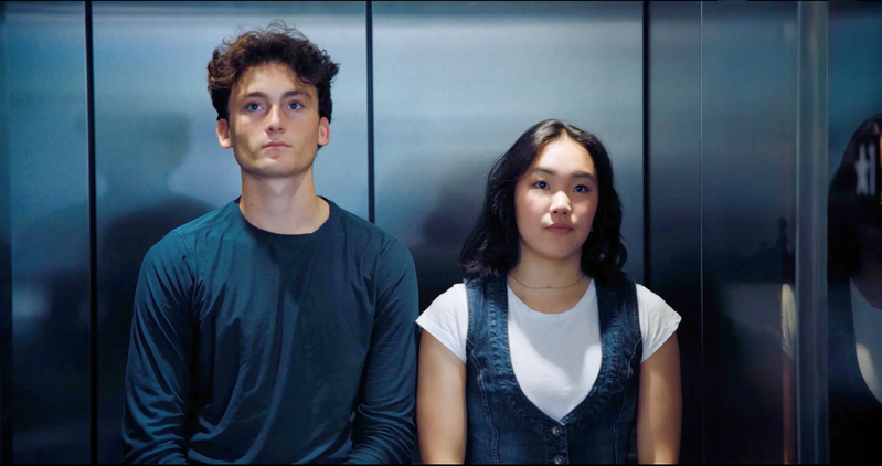 The Way Back — two performers in an elevator