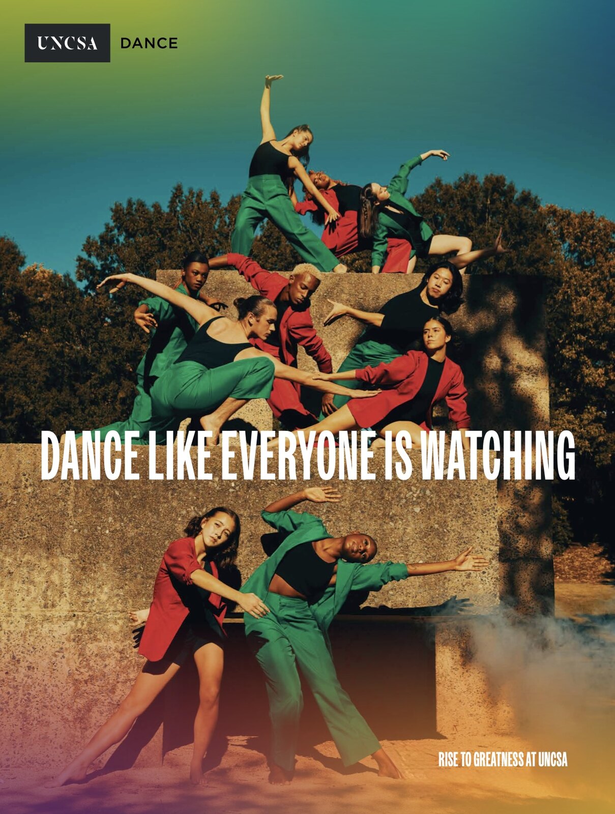 Rise to Greatness — Dance Like Everyone Is Watching, UNCSA Dance campaign poster, image 1 of 6